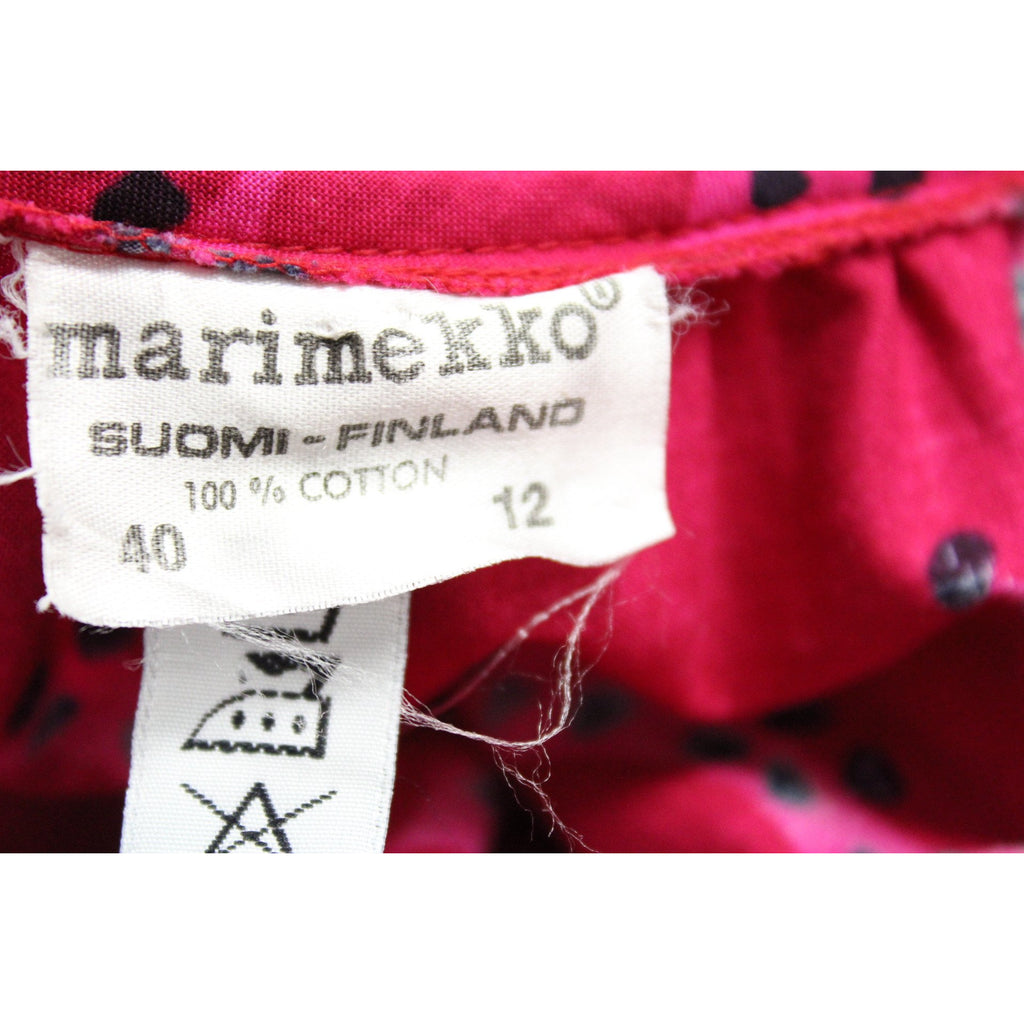 Rare Marimekko Rakkauskirje Love Letter Tarha Pattern Fuchsia Pink Annika Rimala Vintage Maxi Dress 40 12 marimekko The Best Vintage Clothing