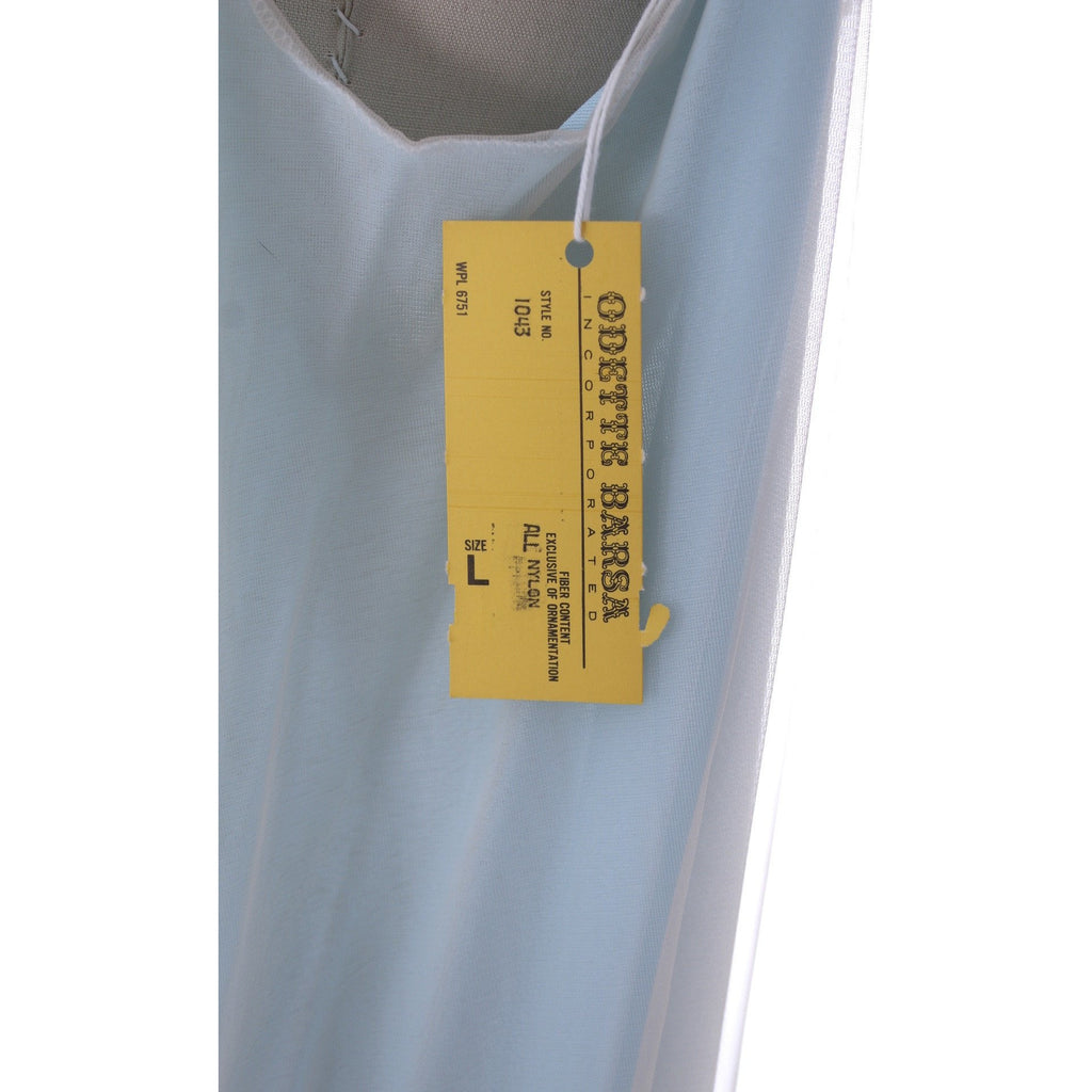 Odette Barsa Vintage Nylon Lingerie Nightgown Robe Set Lace Peignoir Negligee Blue L NWT 1960s peignoir The Best Vintage Clothing