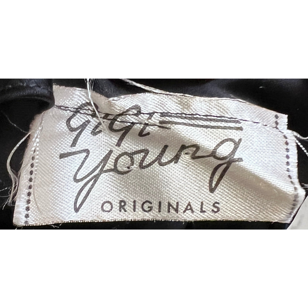 VTG GiGi Young Wiggle Dress LBD 1950s MCM Black Rayon Satin Small Cocktail Evening dresses GiGi Young