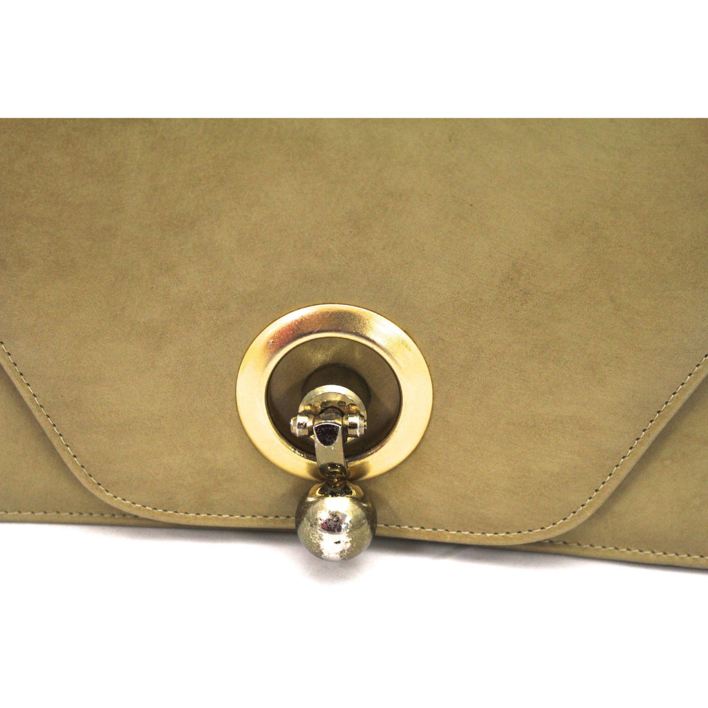 Rare Vintage 1960s Rosina Ferragamo Schiavone Handbag Cool Knob Clasp Camel Tones Leather purses The Best Vintage Clothing