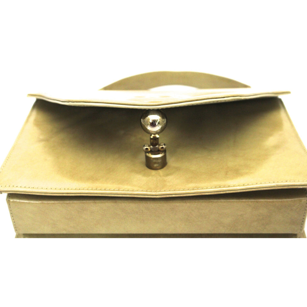 Rare Vintage 1960s Rosina Ferragamo Schiavone Handbag Cool Knob Clasp Camel Tones Leather purses The Best Vintage Clothing