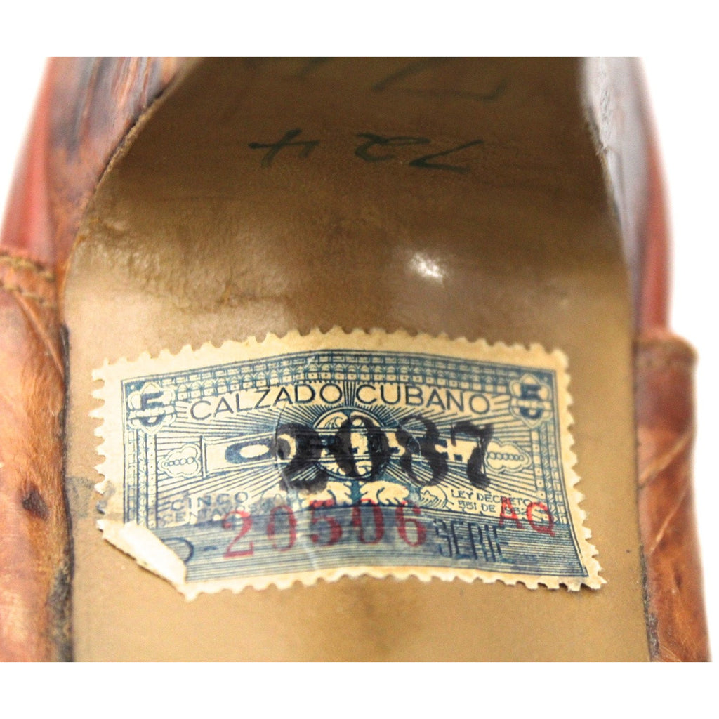 Vtg 1940s Alligator Platform Shoes Heels Slingback Peep-toe 7 M 4" Heel shoes The Best Vintage Clothing