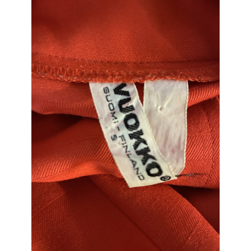 Vintage Vuokko Nurmesniemi Finland Orange Wool Tunic 1970s Womens S/M marimekko The Best Vintage Clothing