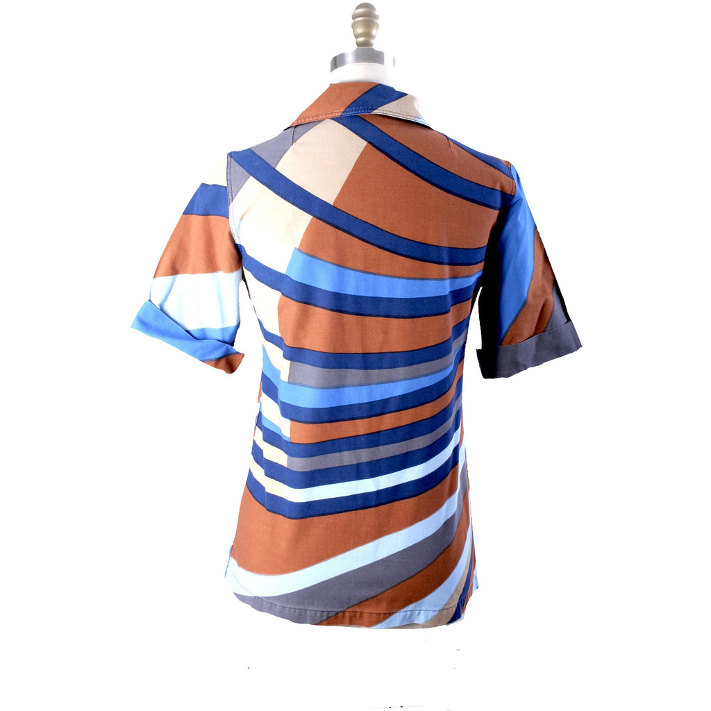 1960s VTG Marimekko Finnish Designer Shirt Colorful Abstract Sz 38/10 S/M marimekko The Best Vintage Clothing