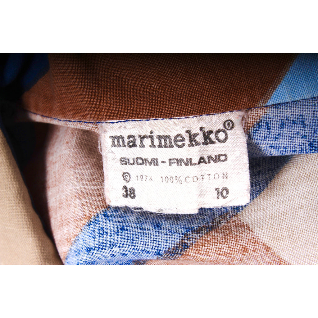 1960s VTG Marimekko Finnish Designer Shirt Colorful Abstract Sz 38/10 S/M marimekko The Best Vintage Clothing