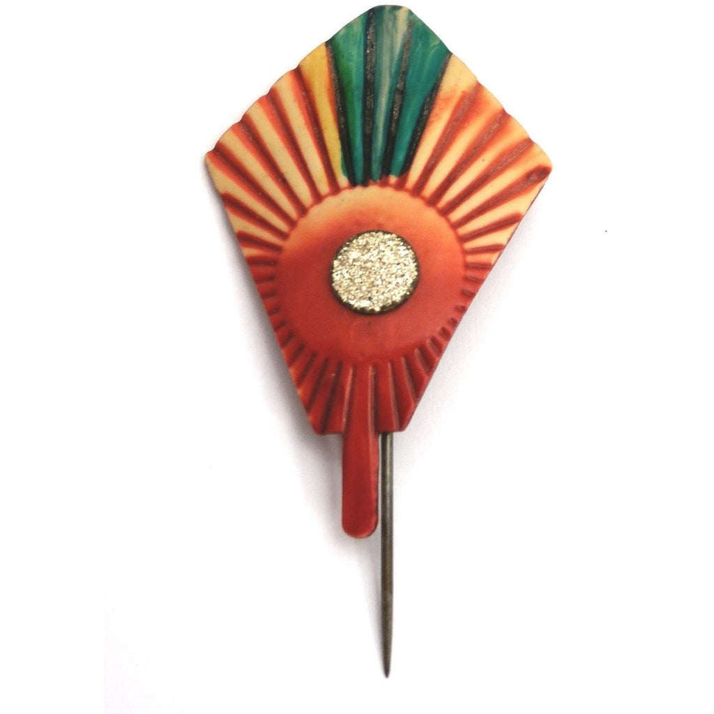 Vintage Art Deco Hat Pin Celluloid Great Colors 1920s New Arrivals,Hats The Best Vintage Clothing