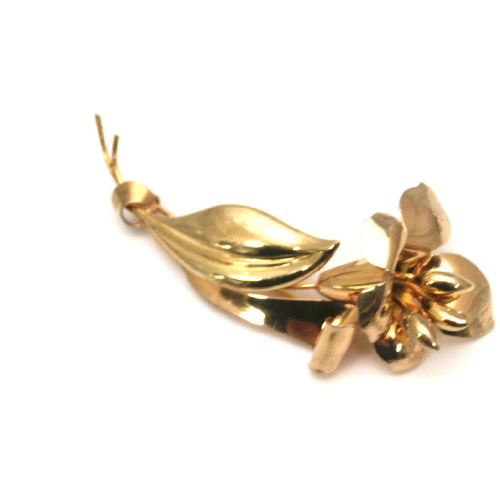 Vintage LARGE Cal-Art Brooch Sterling & 1/20th 12K GF 1940s 3" Jewelry Cal-ARt