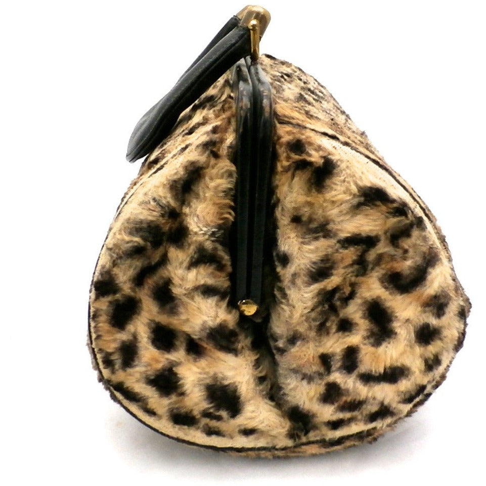 Vintage Fab Leopard Print Barrel Bag Purse 1950S Faux Cat Fur Handbags The Best Vintage Clothing