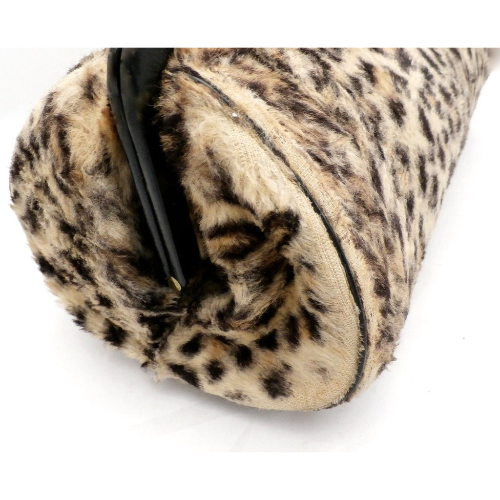 Vintage Fab Leopard Print Barrel Bag Purse 1950S Faux Cat Fur Handbags The Best Vintage Clothing