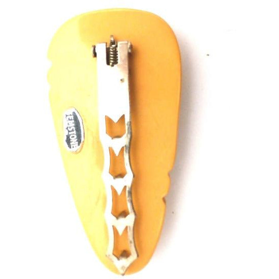 Vintage Antique Bakelite Dress Clip Huge Carved Yellow 1920s Jewelry,New Arrivals,Women's The Best Vintage Clothing