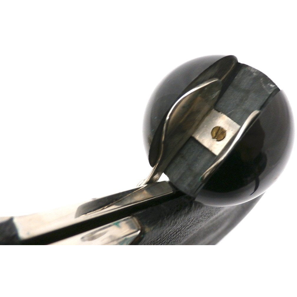 Vintage Black Leather Clutch Purse w/ Huge Ball Clasp Art Deco 1920s Handbags,New Arrivals The Best Vintage Clothing