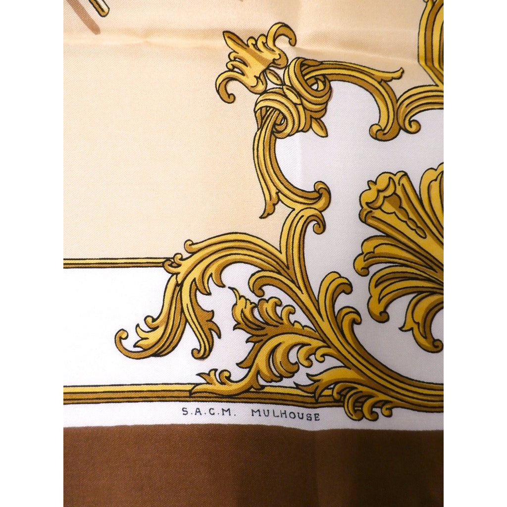 Vintage Silk Scarf Engineering Theme 1950S S.A.C.M. Mulhouse Accessories The Best Vintage Clothing