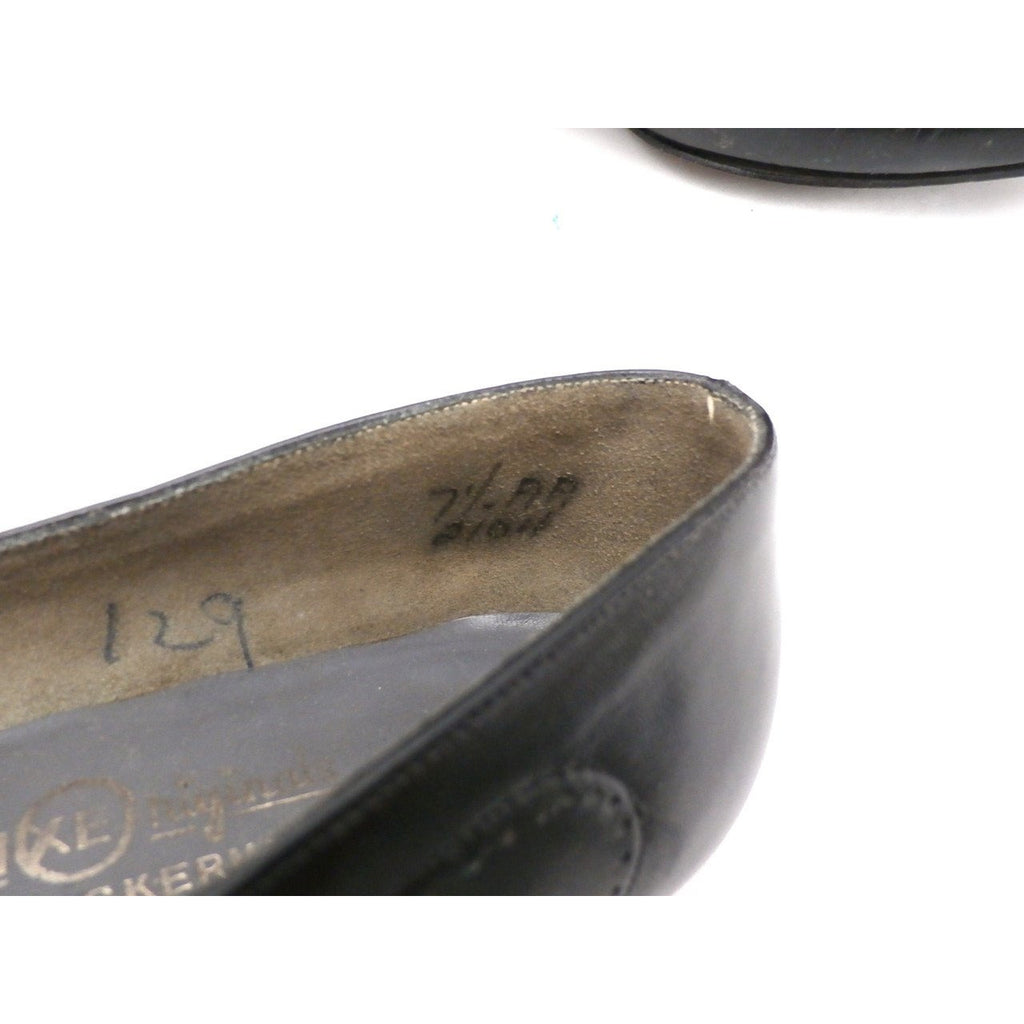 Vintage Shoes Stiletto Heel Pump Tiny Ackerman Black Leather 1950S Womens 7.5 Shoes,On Sale Tiny Ackerman