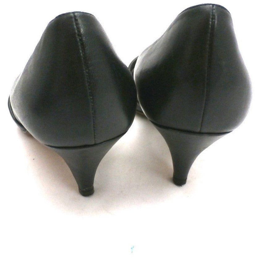 Vintage Womens Shoes 9 West Black Peep-Toe Pump Brazil 7.5 M 1980S On Sale,Shoes The Best Vintage Clothing