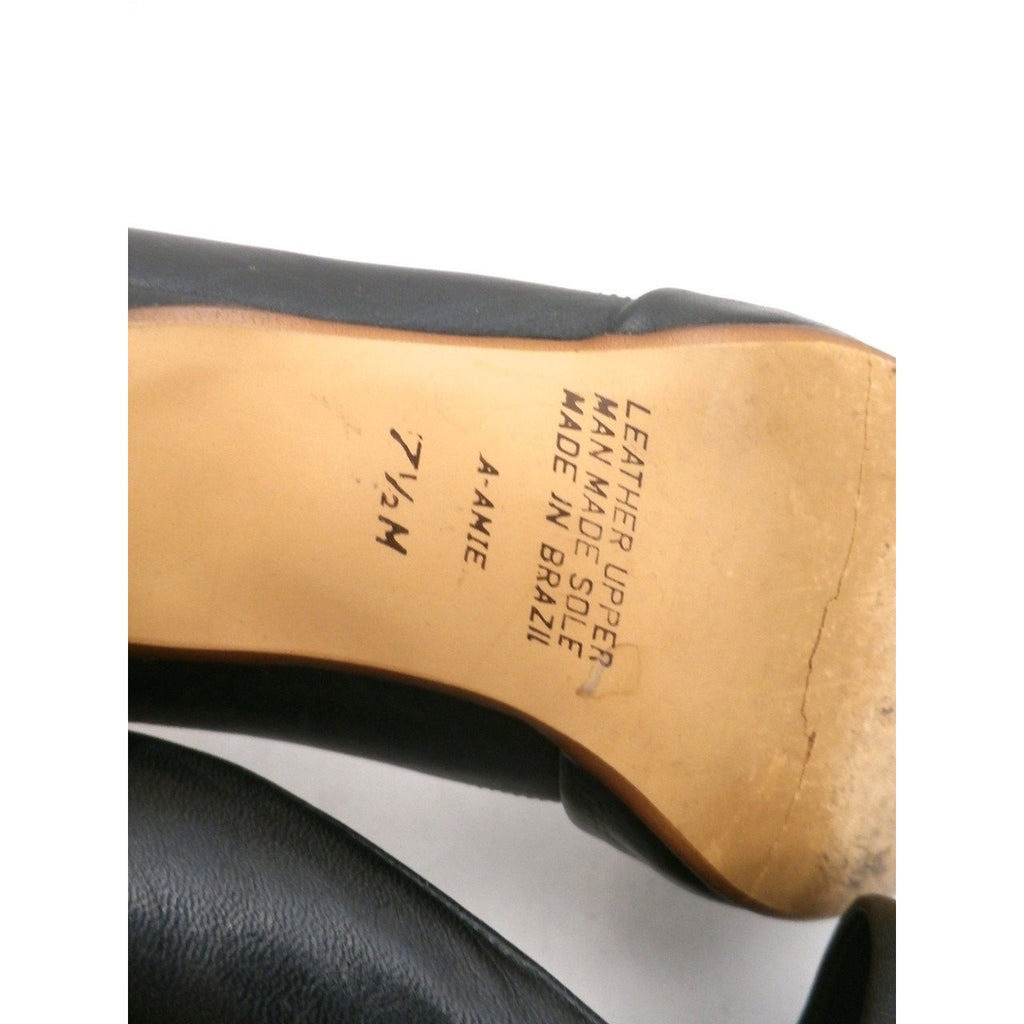 Vintage Womens Shoes 9 West Black Peep-Toe Pump Brazil 7.5 M 1980S On Sale,Shoes The Best Vintage Clothing