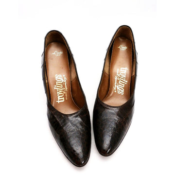 VTG Shoes Heels Genuine Alligator Stiletto Shoes Pumps Womens Sz 5.5 1950S - The Best Vintage Clothing
 - 1