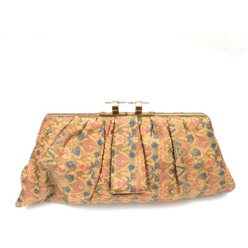 Vintage Evening Bag Metallic Silk Damask Clutch Purse 1930s Lucite Clasp Handbags,New Arrivals vendor-unknown