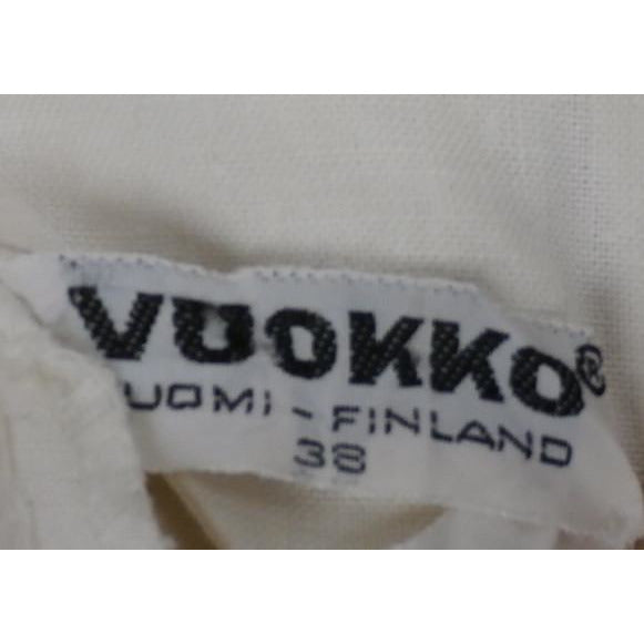 Vintage Vuokko Nurmesniemi Pyörre A-Line B & W Gown Cotton 1970s Bust 38 marimekko Vuokko