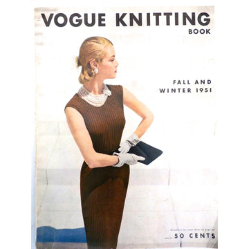 1951 Vogue Knitting Crochet Patterns Dresses Blouses Bathing Suit Hats Magazine The Best Vintage Clothing