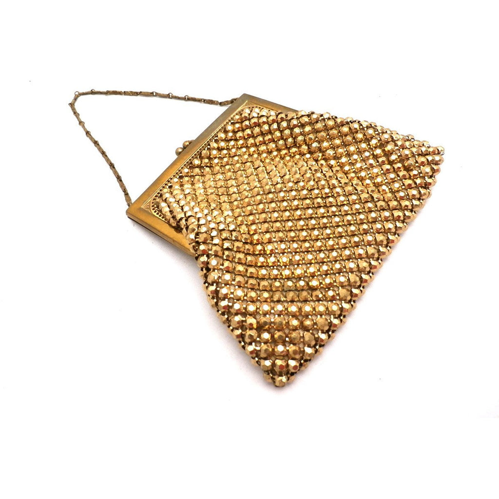 Vintage 1920s Purse Handbag Art Deco Whiting Davis Gold Beads Handbags,New Arrivals Whiting & Davis
