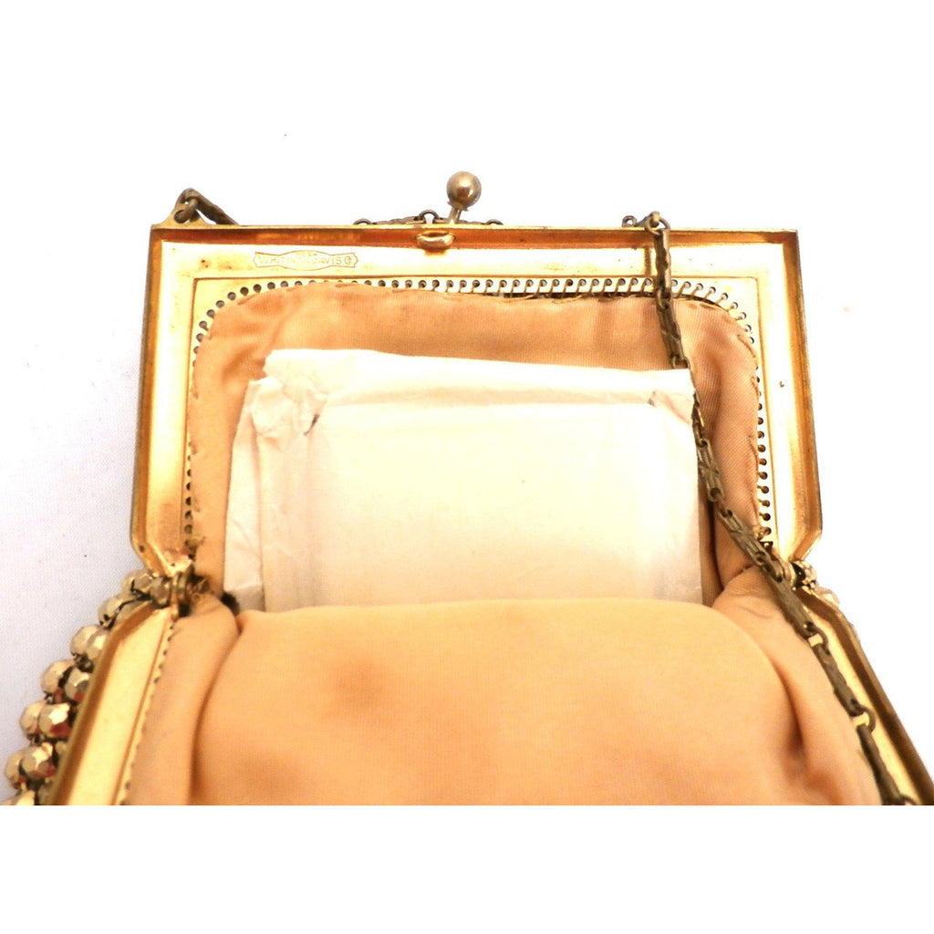 Vintage 1920s Purse Handbag Art Deco Whiting Davis Gold Beads Handbags,New Arrivals Whiting & Davis
