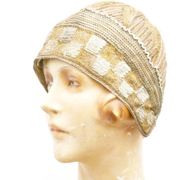 Vintage Art Deco Ladies Cloche Hat Metallic 1920s FAB Bronze/Silver/Gold Hats,New Arrivals,Women's The Best Vintage Clothing