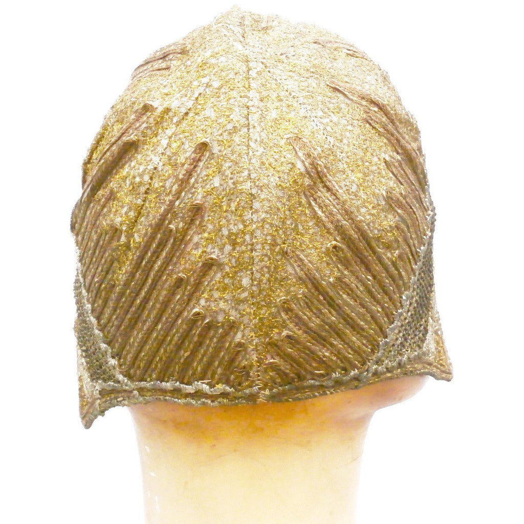 Vintage Art Deco Ladies Cloche Hat Metallic 1920s FAB Bronze/Silver/Gold Hats,New Arrivals,Women's The Best Vintage Clothing
