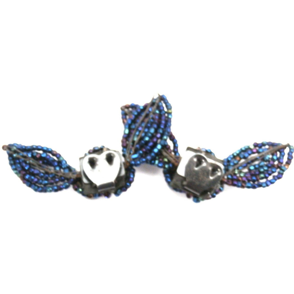 Vintage 1940s Shoe Buckles Blue Carnival Glass Bows 2.5" Jewelry,New Arrivals,Shoes The Best Vintage Clothing