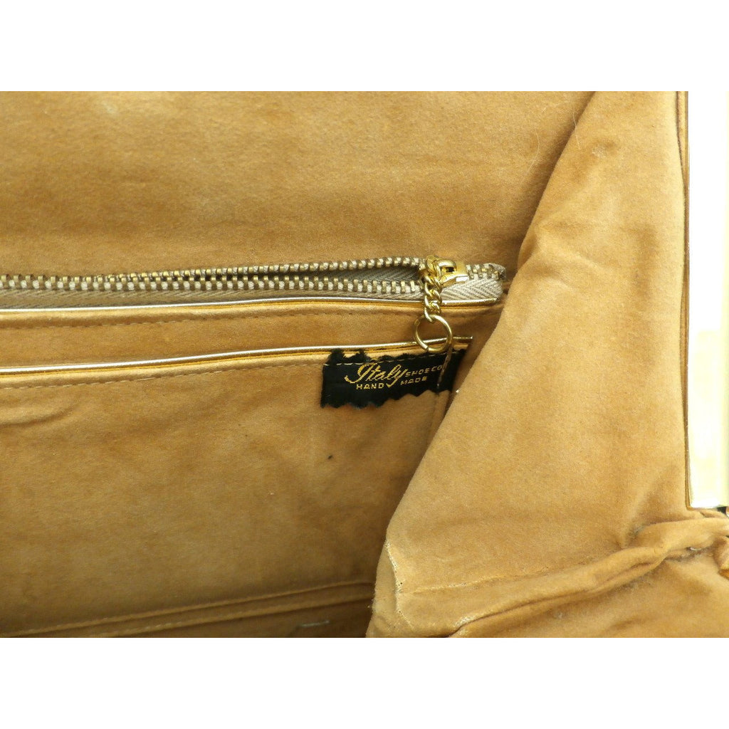 Vintage Tall Black Snakeskin Handbag Purse XL Hand Made Italy 1960s Handbags,New Arrivals vendor-unknown