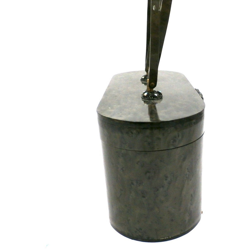 Vintage Lucite Box Purse Wilardy Gray Marbleized Pearl 1950s w/ Contents Handbags,New Arrivals Wilardy