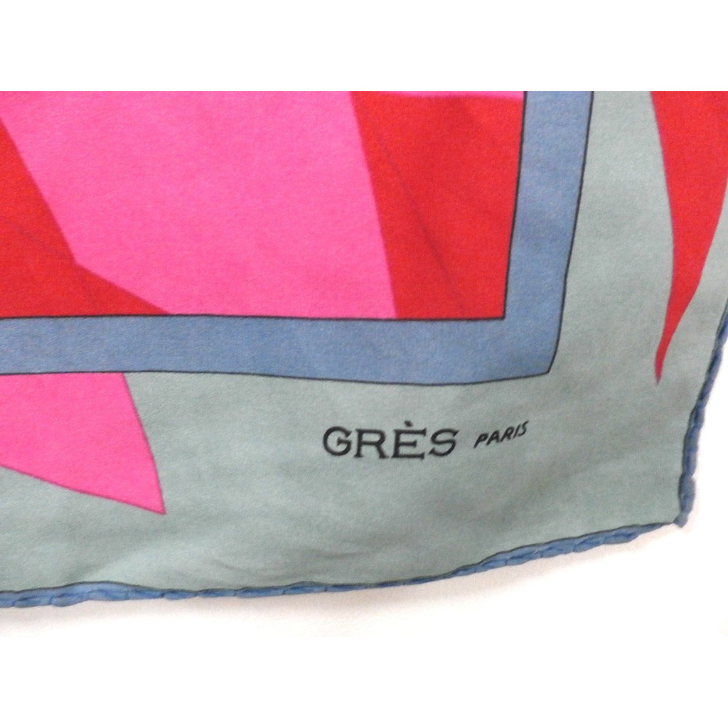 Vintage Gres Scarf Huge Stylized Bird 35" Silk Accessories,New Arrivals Gres