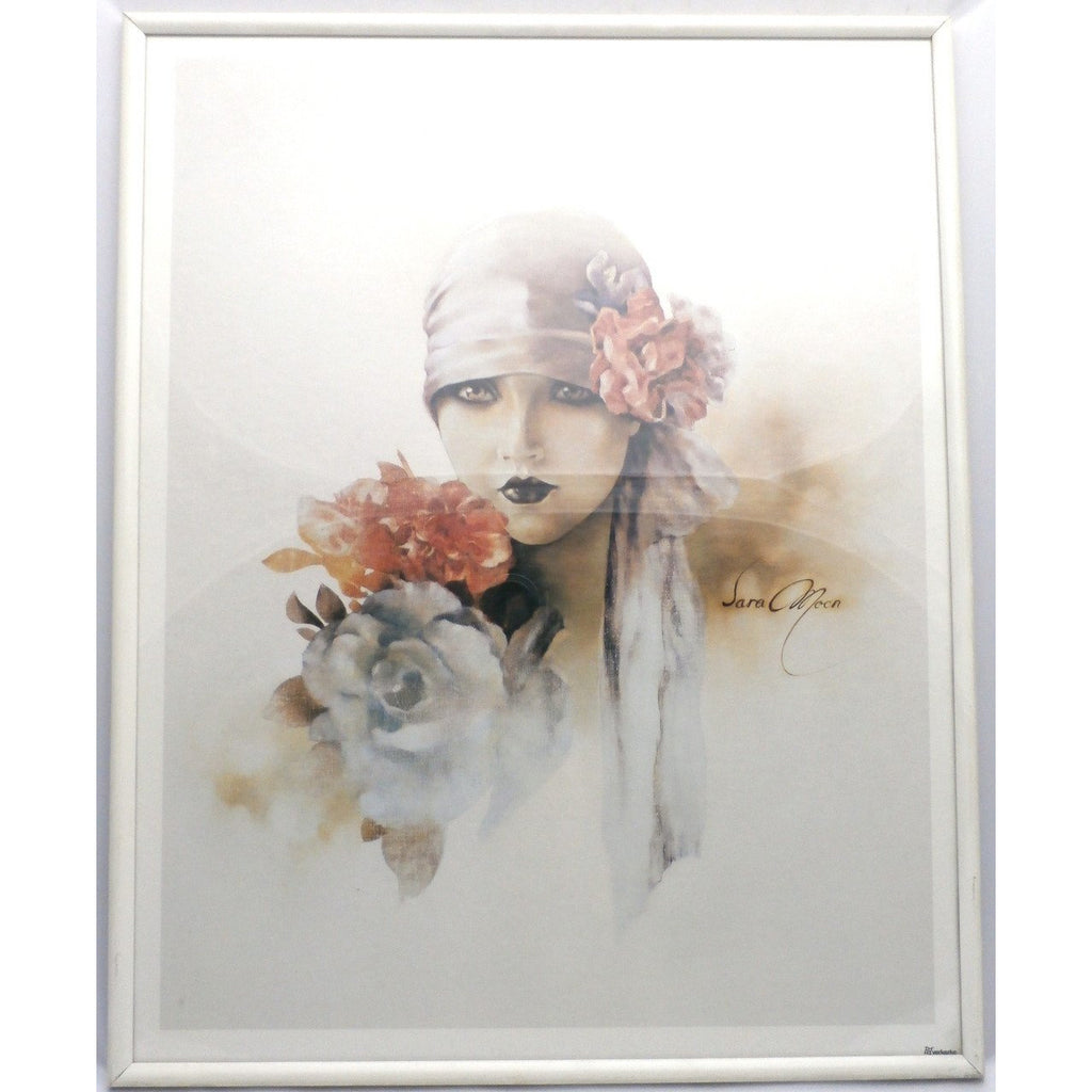 Sara Moon Verkerke Vintage Framed Print Beautiful 1980s Print w/ 1920s Look Collectibles,New Arrivals The Best Vintage Clothing