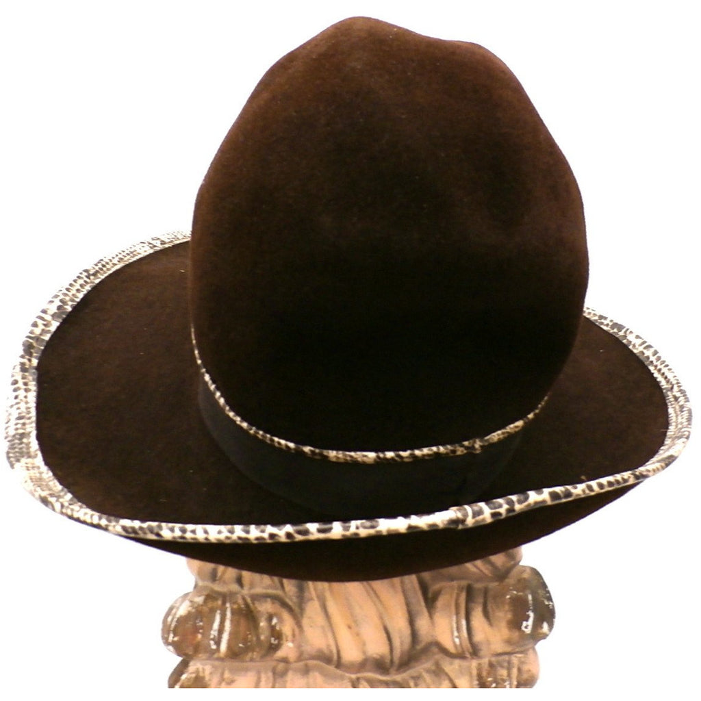 Vintage Ladies Mr. John Jr Faux Snakeskin Hat & Purse 1970S Brown Handbags Mr. John