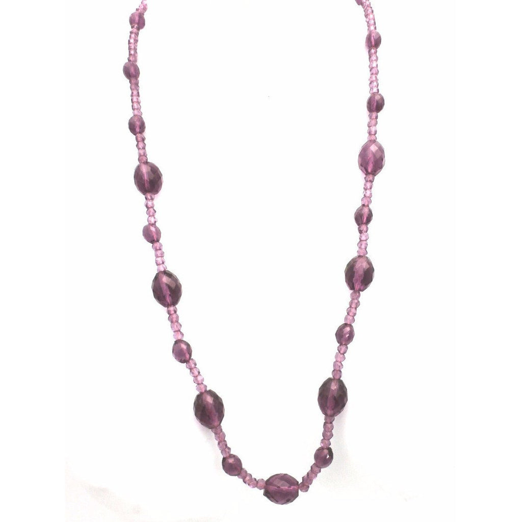Antique Vintage Amethyst Beads Necklace 1920s 26" Jewelry,Women's,New Arrivals The Best Vintage Clothing