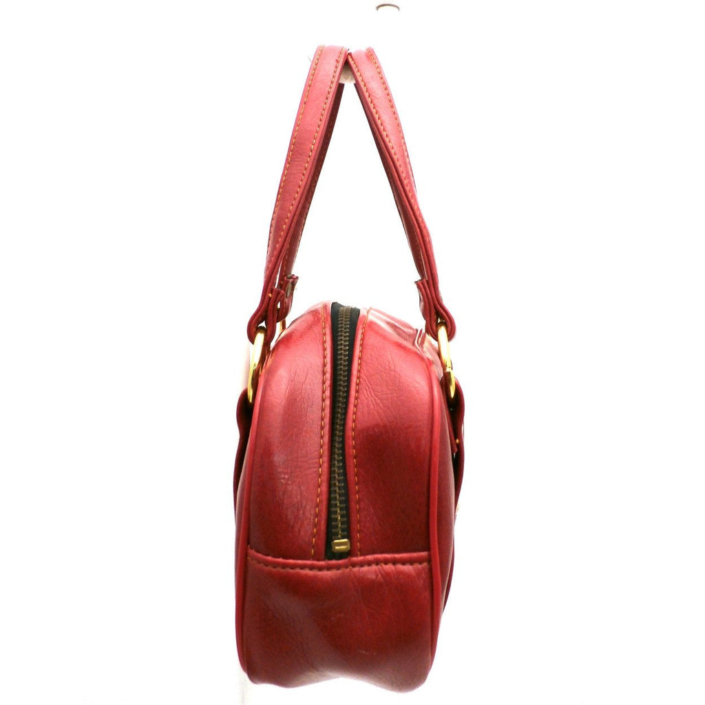 Vintage Purse Petite Cherry Red Vinyl Mini Pocketbook 1970s 2 Handle Satchel On Sale,Handbags The Best Vintage Clothing