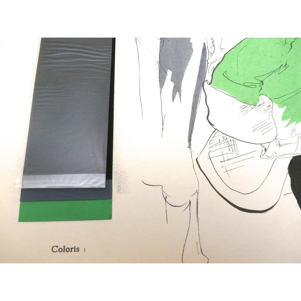 OfficielDe La Couleur Des Industries De La Mode No. 16 Hiver 1952 Plate 5 Collectibles,New Arrivals The Best Vintage Clothing