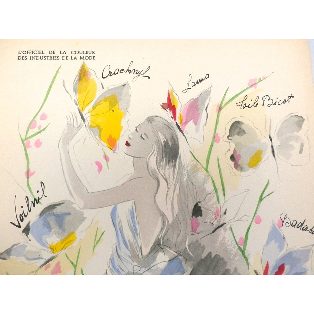 Officiel De La Couleur Des Industries De La Mode No. 16 Hiver 1952 Bucol Ad Collectibles,New Arrivals The Best Vintage Clothing