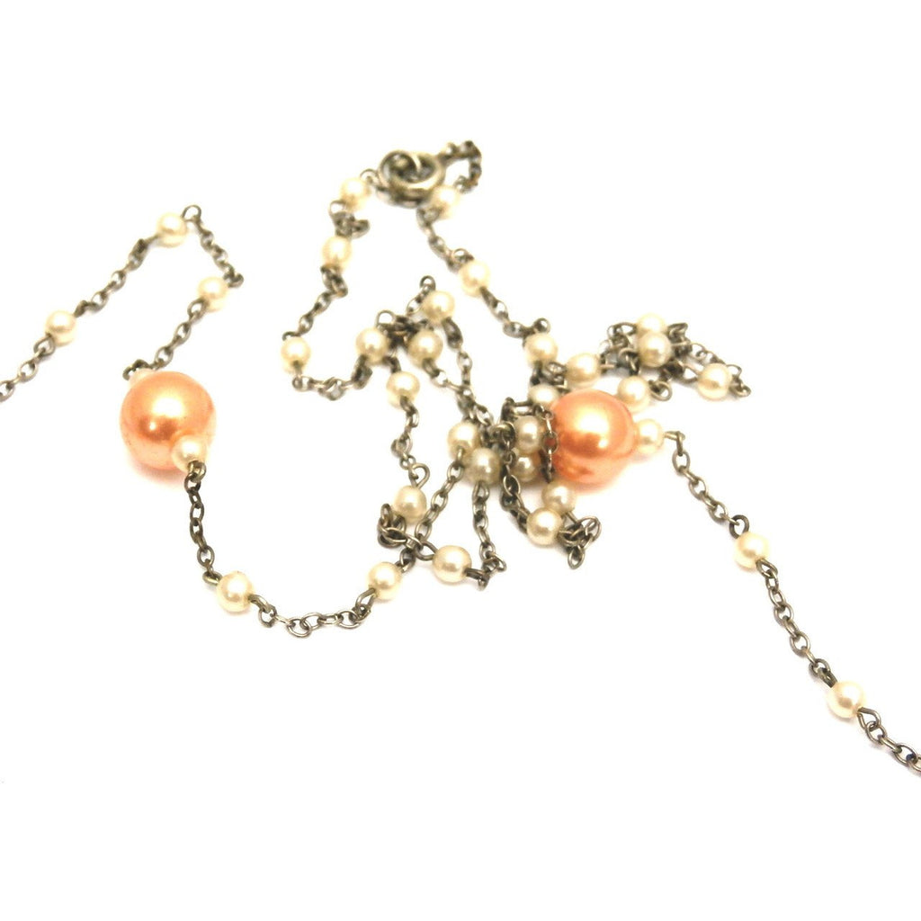 Vintage 1920s Pearl Peachy Grapes Pendant Extra Long Jewelry,New Arrivals,Women's The Best Vintage Clothing