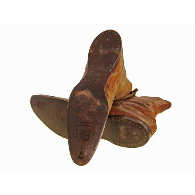 Rare Antique Childrens 1869 Civil War Era Tan High Lace Boots, Childrens Never Worn Children's,Women's The Best Vintage Clothing