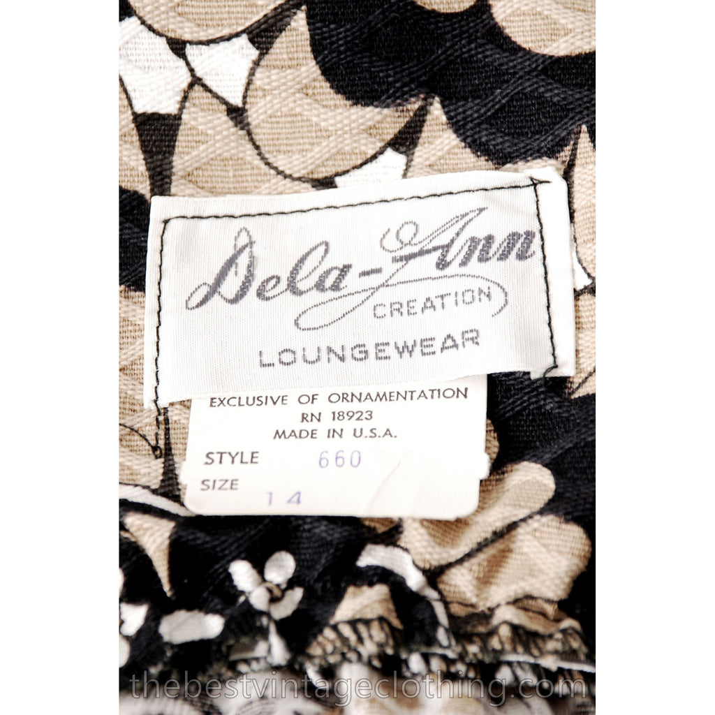 VTG Dela Ann Mini-Culottes Dress 1970s Keyhole NWOT Loungewear Sz M Adorable The Best Vintage Clothing