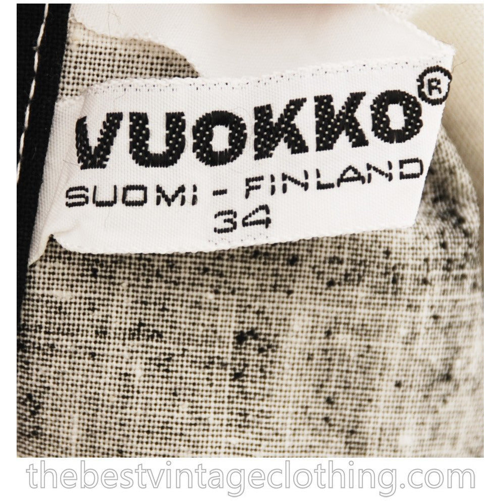 Vintage 1970s Vuokko Striped Wrap Skirt Designer Maxi Black & White Iconic marimekko The Best Vintage Clothing