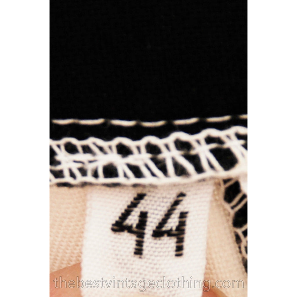 Vintage 1970s Vuokko Designer Black And White Circles Print Tunic Cotton 44 M marimekko Vuokko