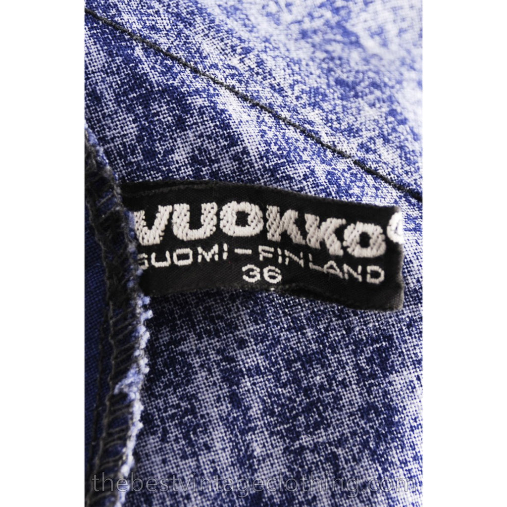 Vintage 1970s Vuokko Designer Iconic Tent Dress Black Cinnamon Stripes 40 M marimekko The Best Vintage Clothing