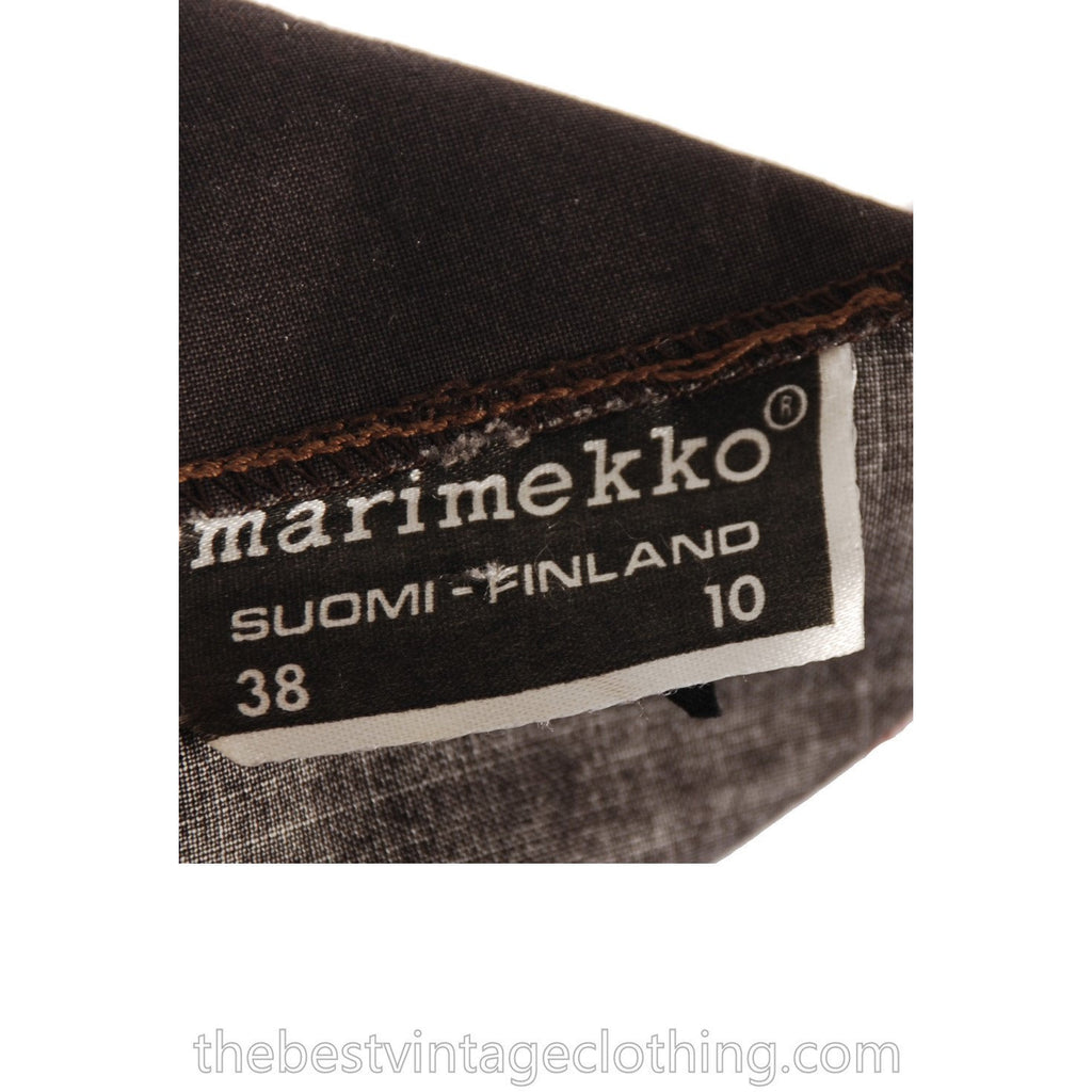 Vintage Marimekko Maxi Purple Brown Plaid 38/10 Cotton Dress Gown 1970s marimekko The Best Vintage Clothing