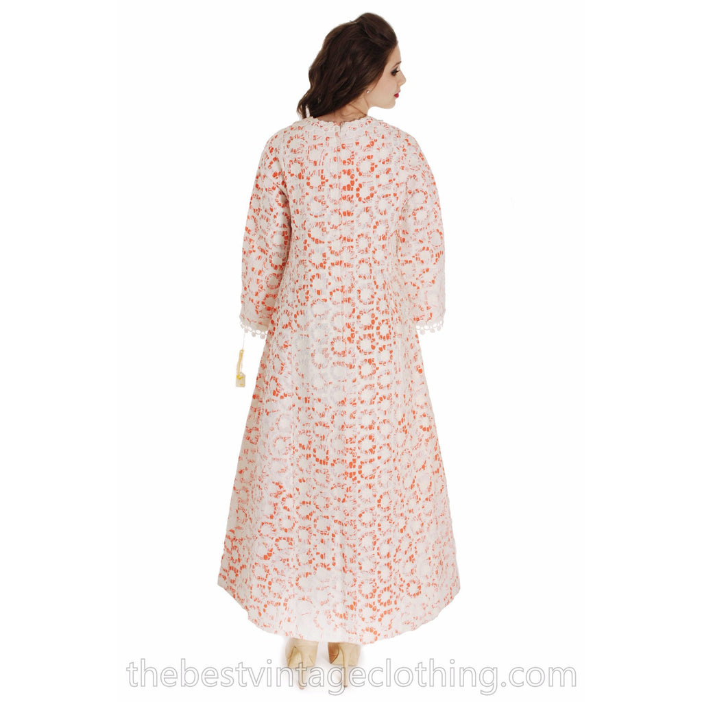 VTG Lilly Pulitzer NWT NOS 1960s Maxi Dress"The Lilly" Orange White Orignal Box 12 The Best Vintage Clothing