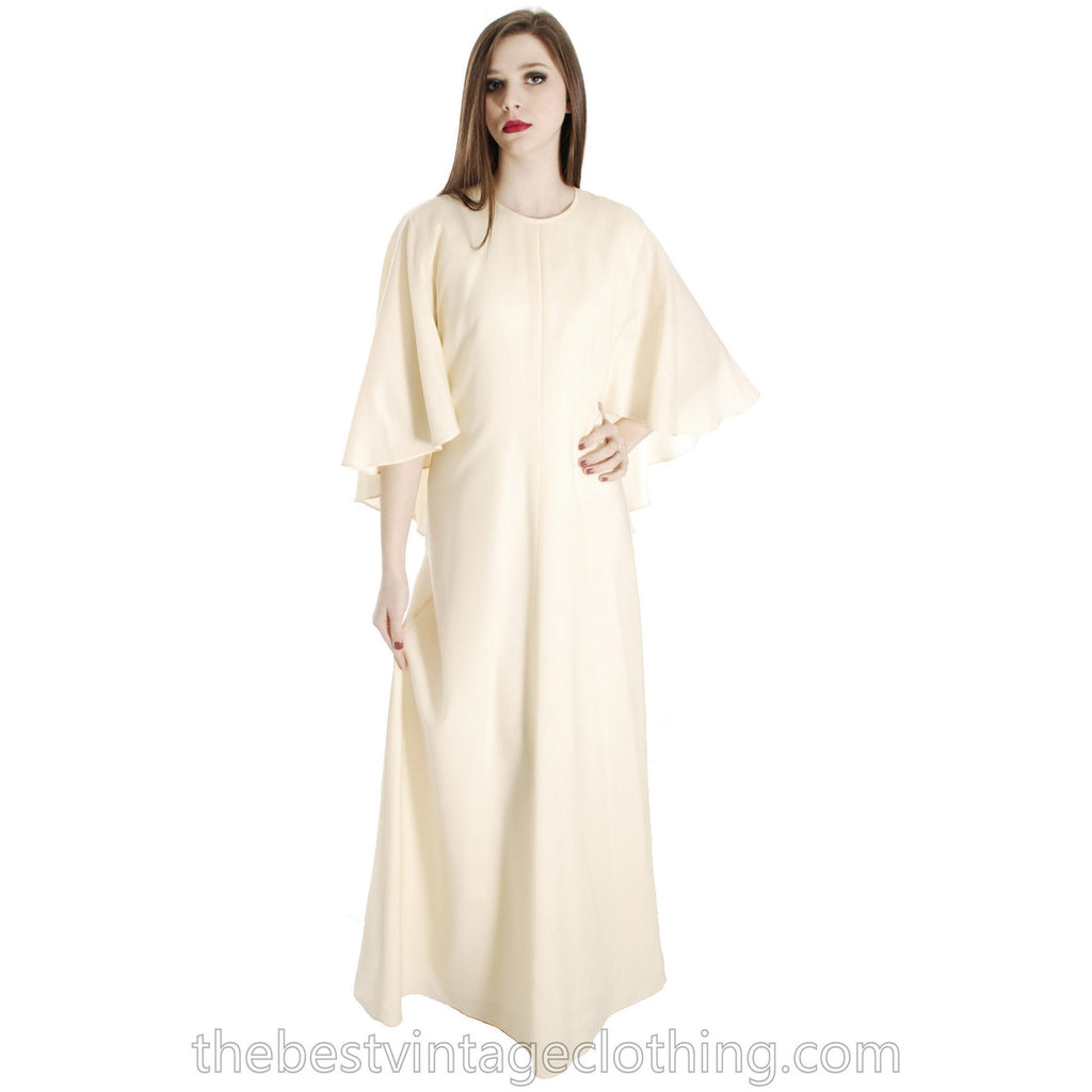 Stunning Vuokko Cape Gown 1960s Ivory Wool Voile Iconic Could Be Weddi ...