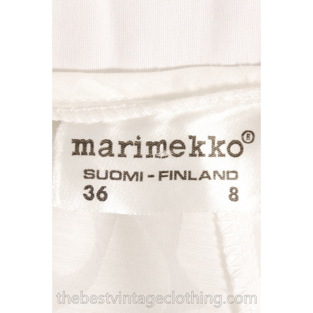 Rare Marimekko Vintage Maxi Dress Sheer White on White Damask Cotton Voile S-M 36/8 Wedding marimekko The Best Vintage Clothing