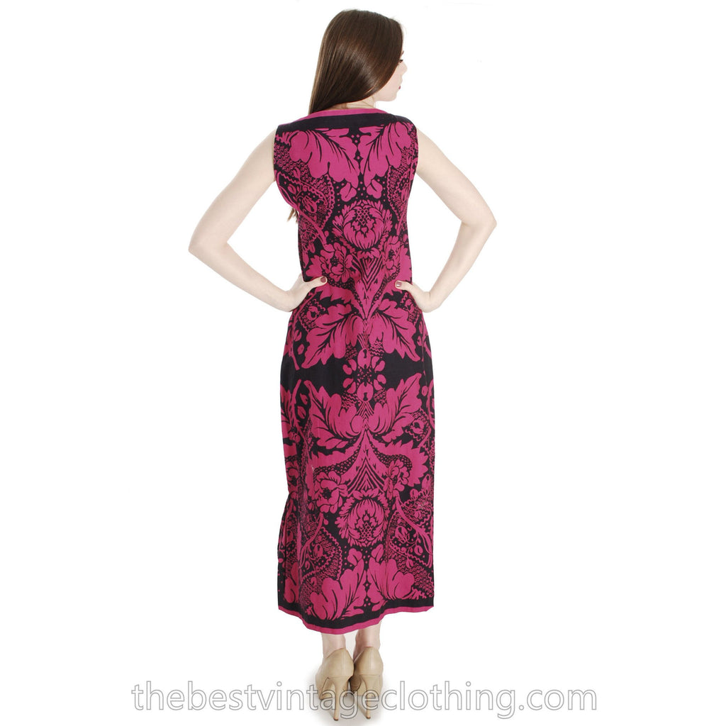 Early Marimekko Maxi Dress Maija Isola Fandango Suomi Finland Small Vintage 1960s 1963 marimekko The Best Vintage Clothing