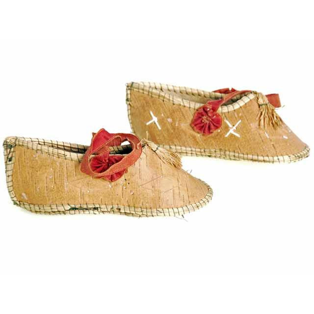 Rare Antique Childrens/ Babies Shoes Chippewa Indian Bark 1920's Children's The Best Vintage Clothing