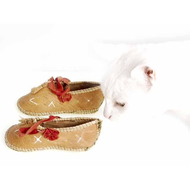 Rare Antique Childrens/ Babies Shoes Chippewa Indian Bark 1920's Children's The Best Vintage Clothing